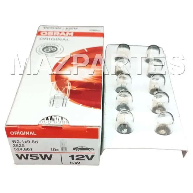 FOCO UÑA PEQUEÑO W5W 12V 5W W2.1x9.5d 10/1