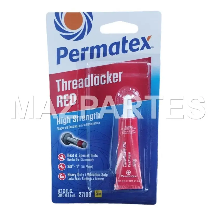 TRABADOR FIJADOR PERNOS ROJO 0.20 FL OZ. 6 mL 12/1