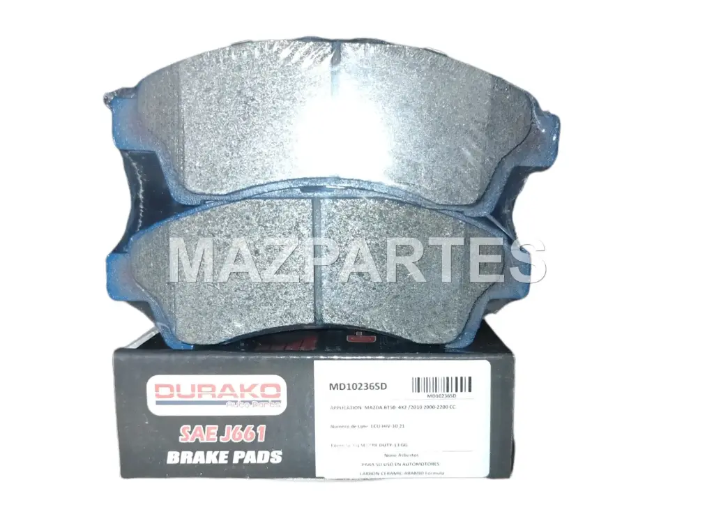 [MD10236SD] PASTILLAS DE FRENO DELANTERO MAZDA B2200 2001-2007 FORD RANGER 2.6 2003-2004 BT-50 2.2 2008-2016 CHASIS CORTO